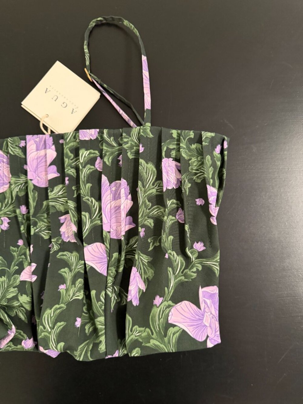 Agua by Agua Bendita S Tulipan Pleated Crop Top - Picture 6 of 11
